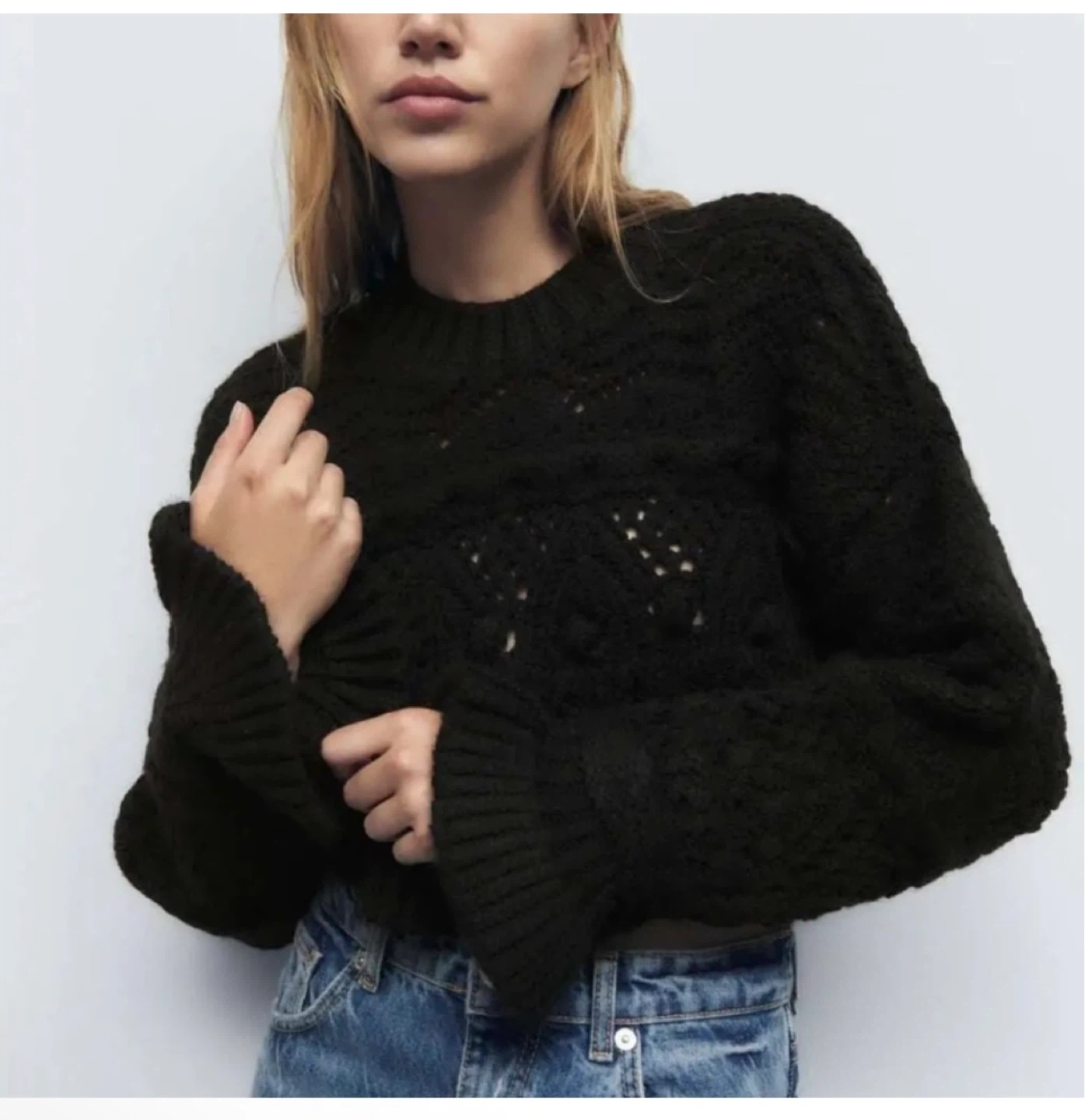 Black Knitted Sweater - photo 2