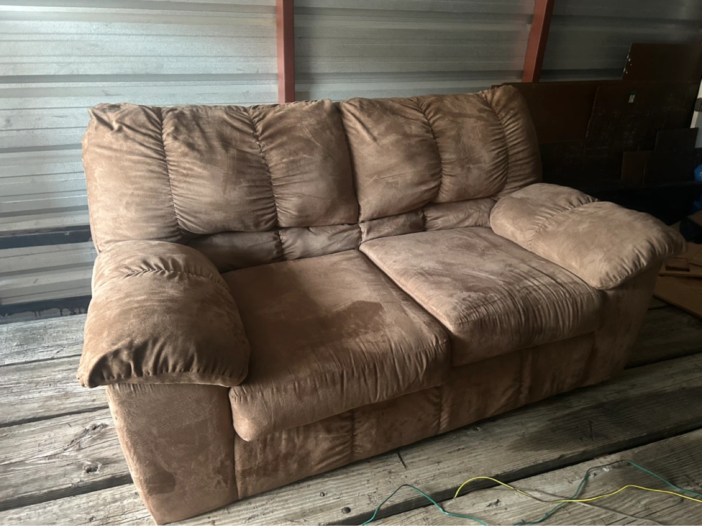 Brown Loveseat Sofa - photo 2