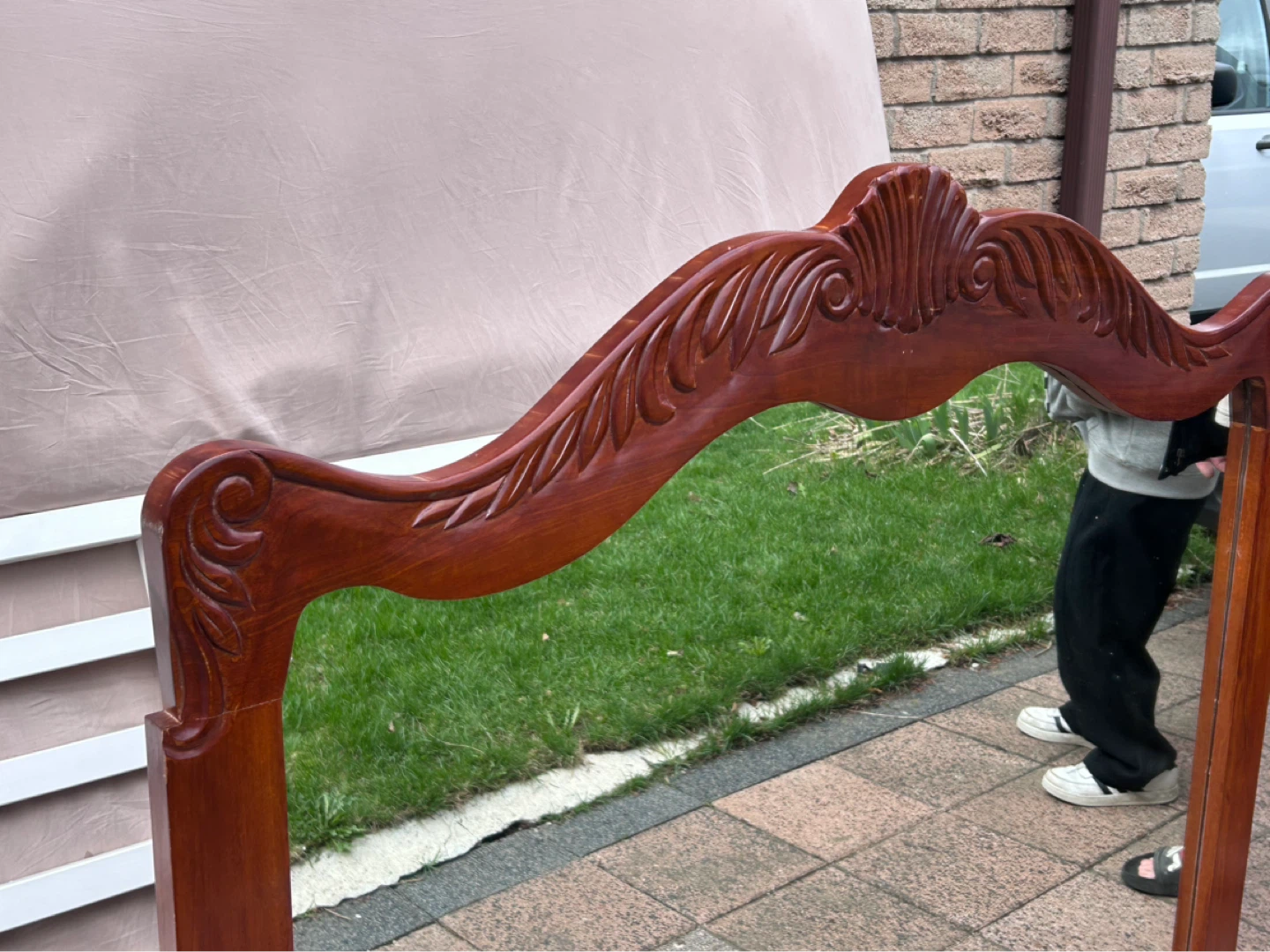 Chinese Hard Wood Mirror - photo 3