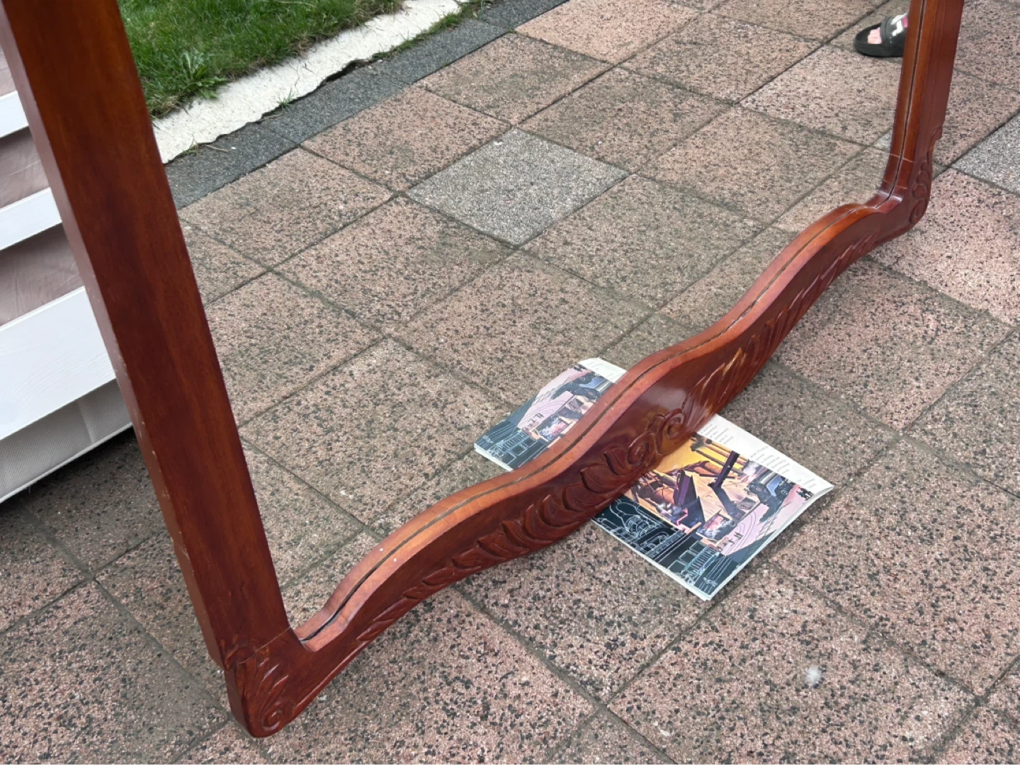 Chinese Hard Wood Mirror - photo 4