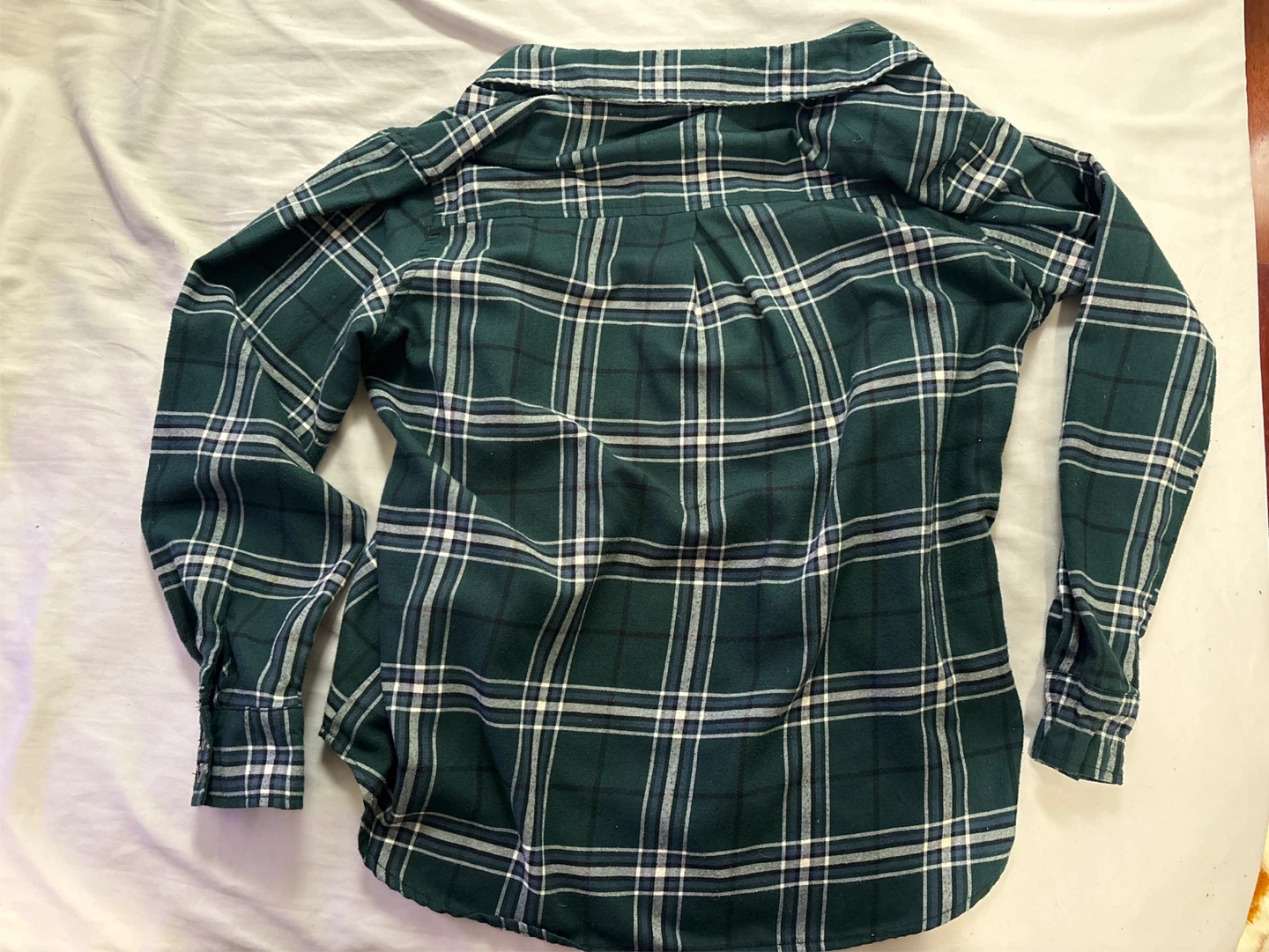 Women's Flannel Shirt - Green Plaid - photo 2