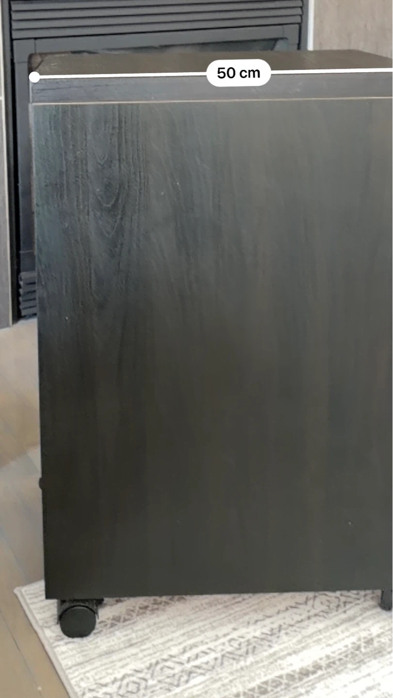 Dark Brown 4-Drawer Rolling Filing Cabinet - photo 5