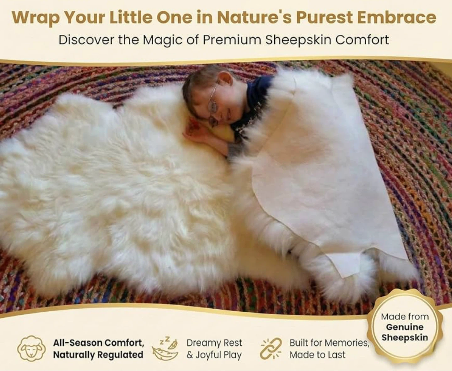 Genuine Sheepskin Rug - Soft & Plush WOOL Are Rug - photo 4