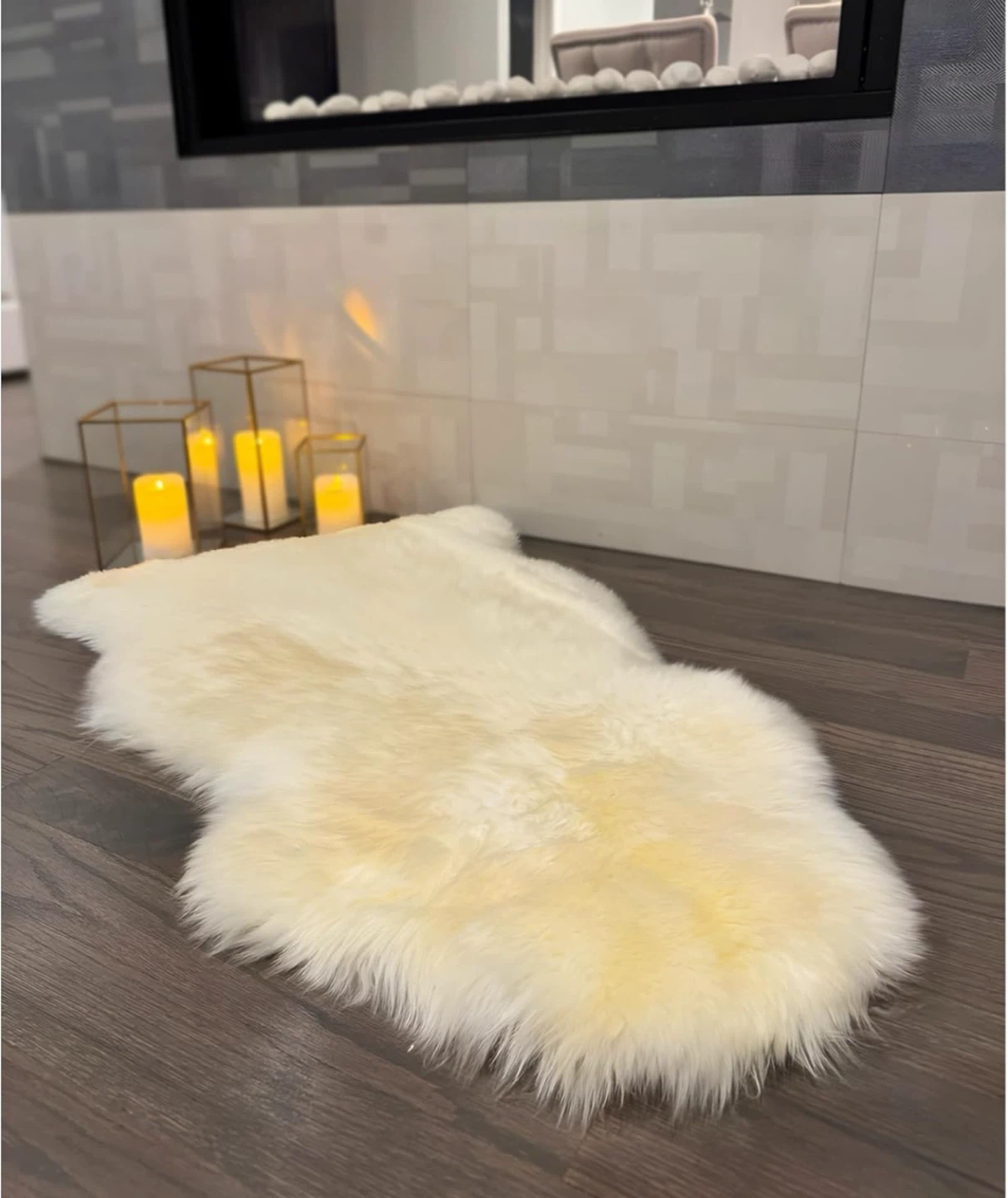 Genuine Sheepskin Rug - Soft & Plush WOOL Are Rug