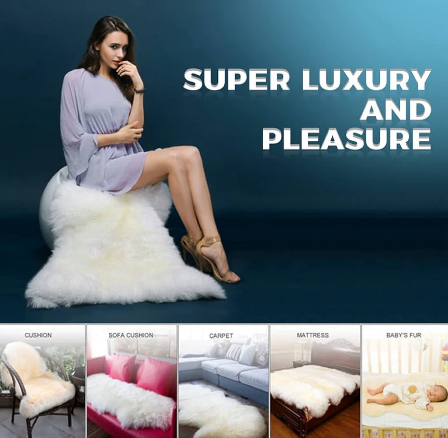 Genuine Sheepskin Rug - Soft & Plush WOOL Are Rug - photo 5