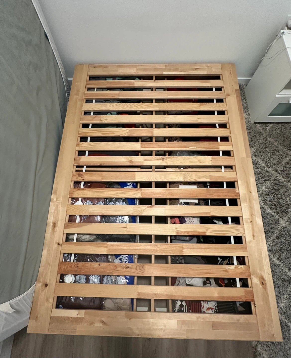 Full-size Wooden Platform Bed Frame with Storage Drawers - photo 2