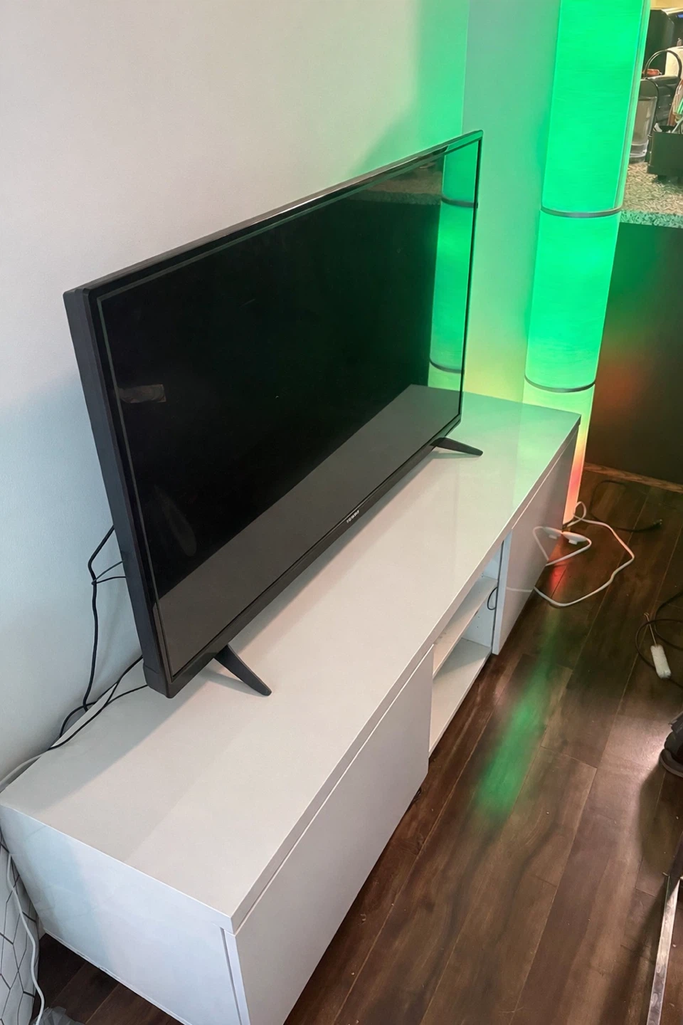 IKEA BYAS TV Bench High Gloss White 160x42x45 cm - photo 4
