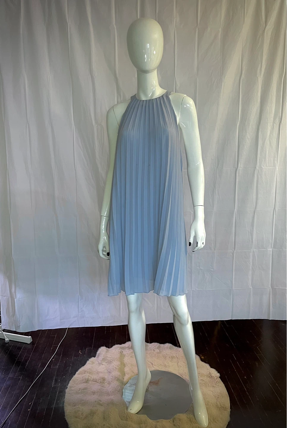 Pleated Halter Neck Dress