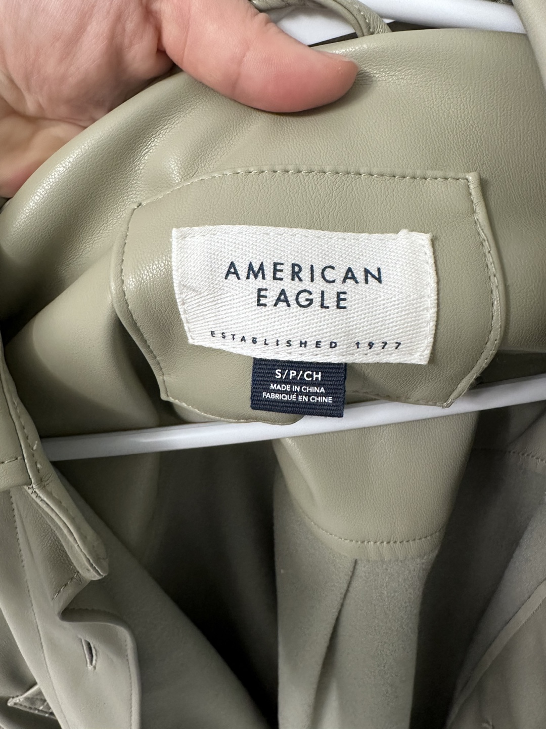 American Eagle Faux Leather Jacket - Size S - photo 2