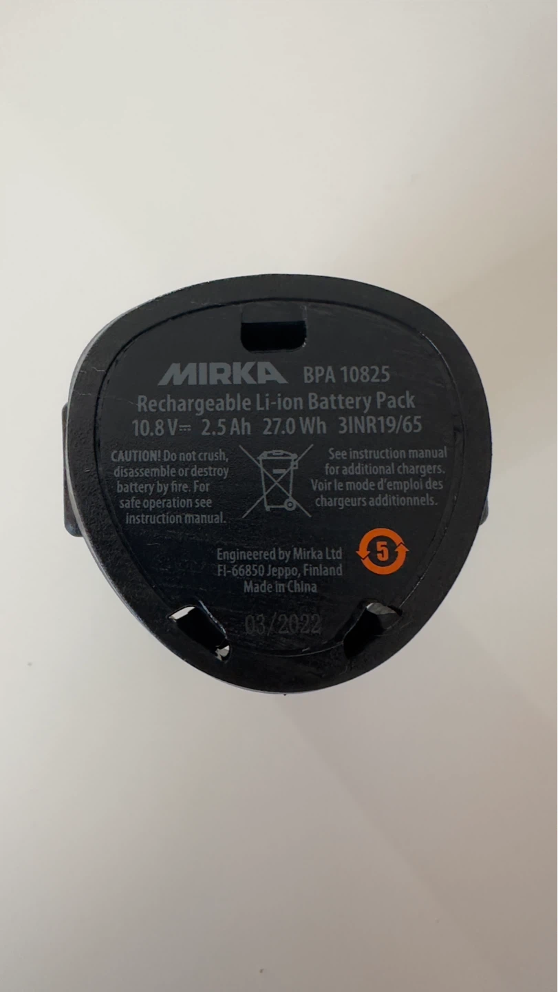 Mirka BPA 10825 Rechargeable Li-Ion Battery Pack - photo 4