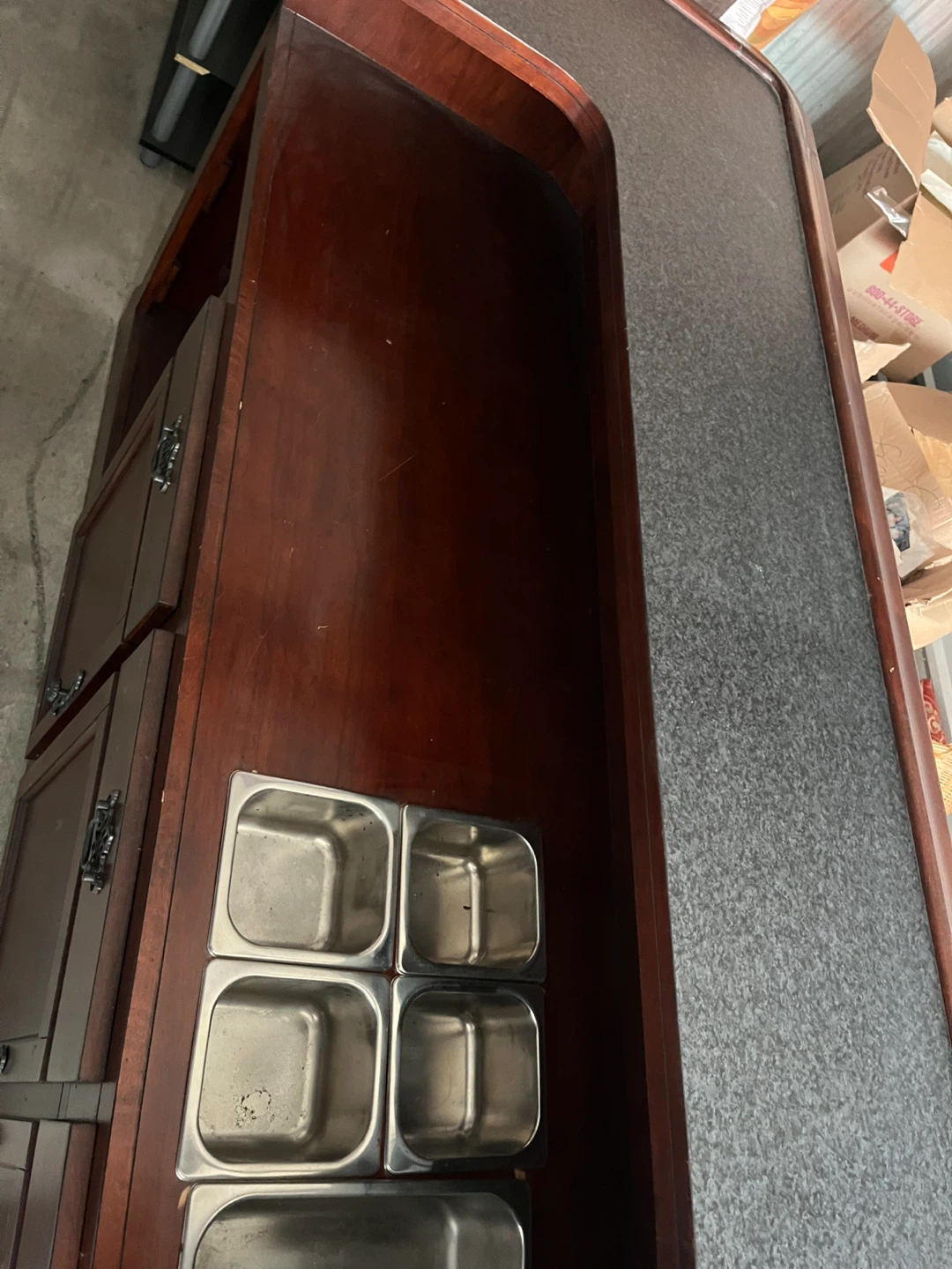 Wooden Bar with Drink Dispensers and Wine Rack - photo 2