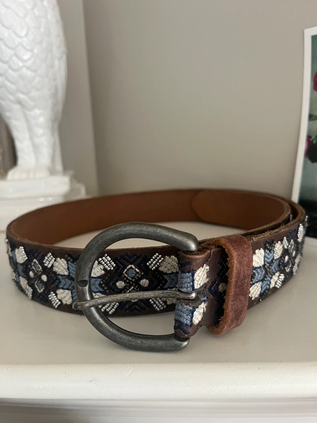 Lucky Brand Western Embroidered Belt