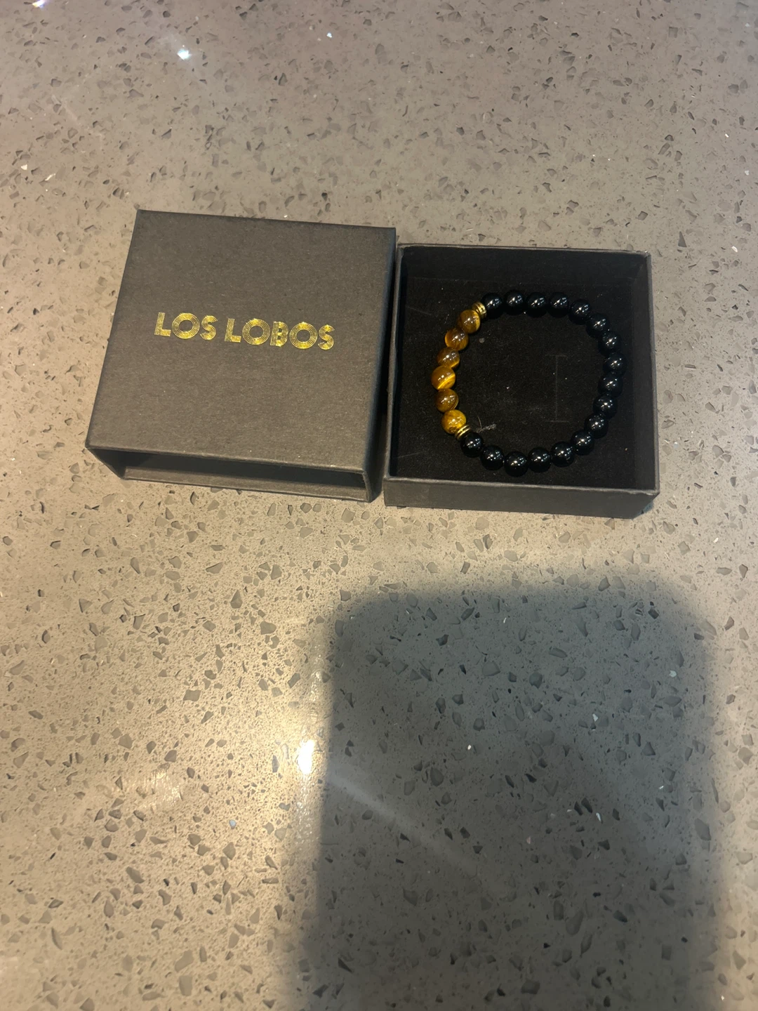 Los Lobos Beaded Bracelet with Tiger Eye and Onyx - photo 3