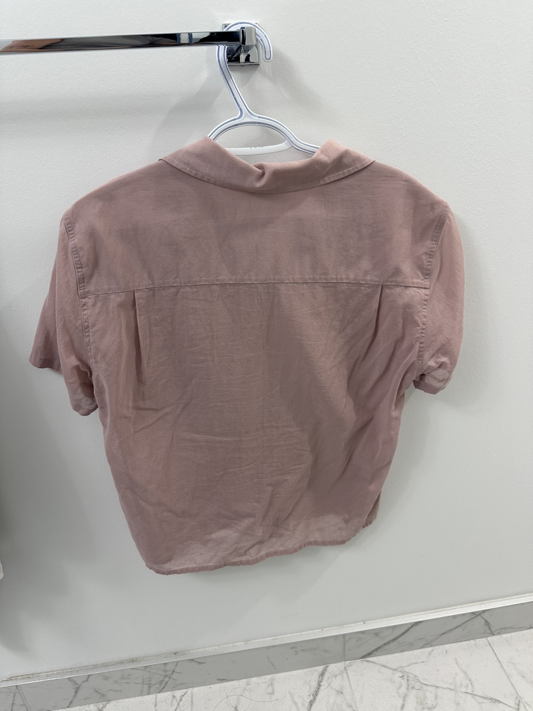 UNIQLO U Pink Short Sleeve Button-Up Shirt Size S - photo 3