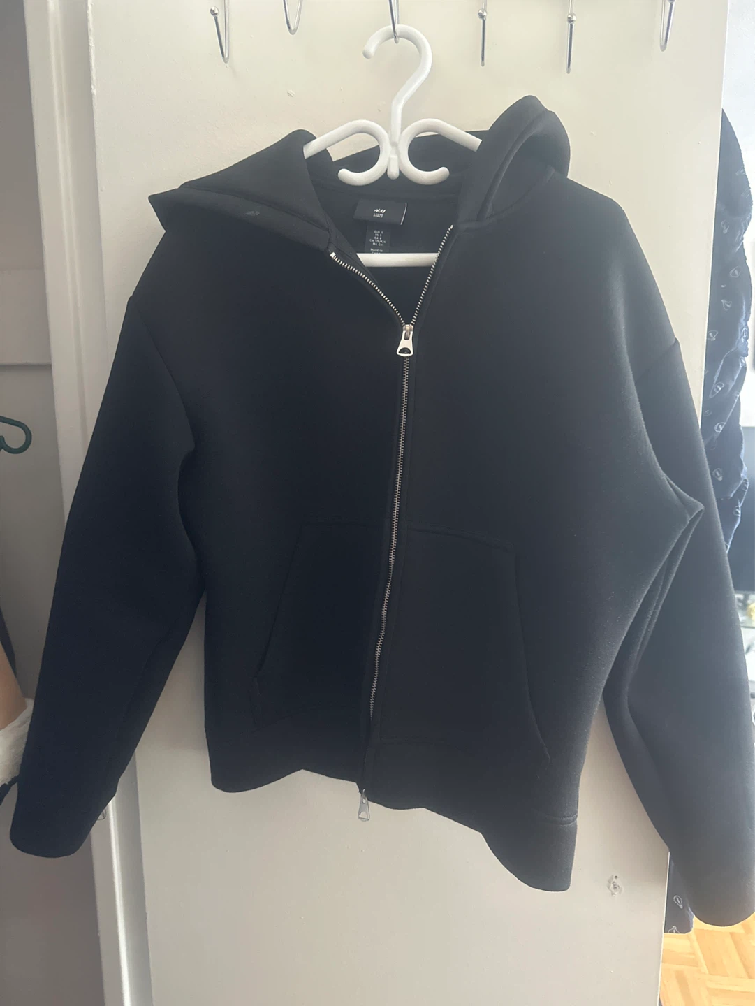 H&M Black Zip-Up Hoodie