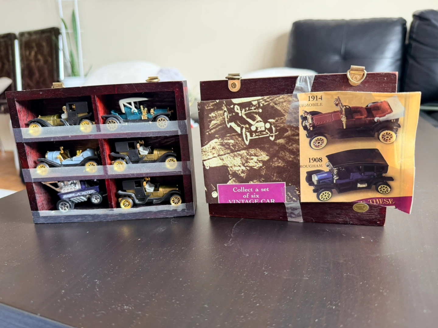 Vintage Toy Car Collection Display