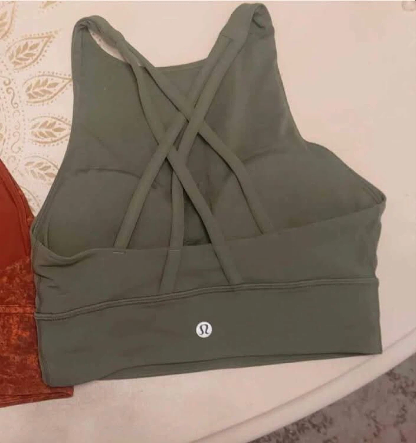 Lululemon High Neck Sports Bra - Olive Green - photo 2