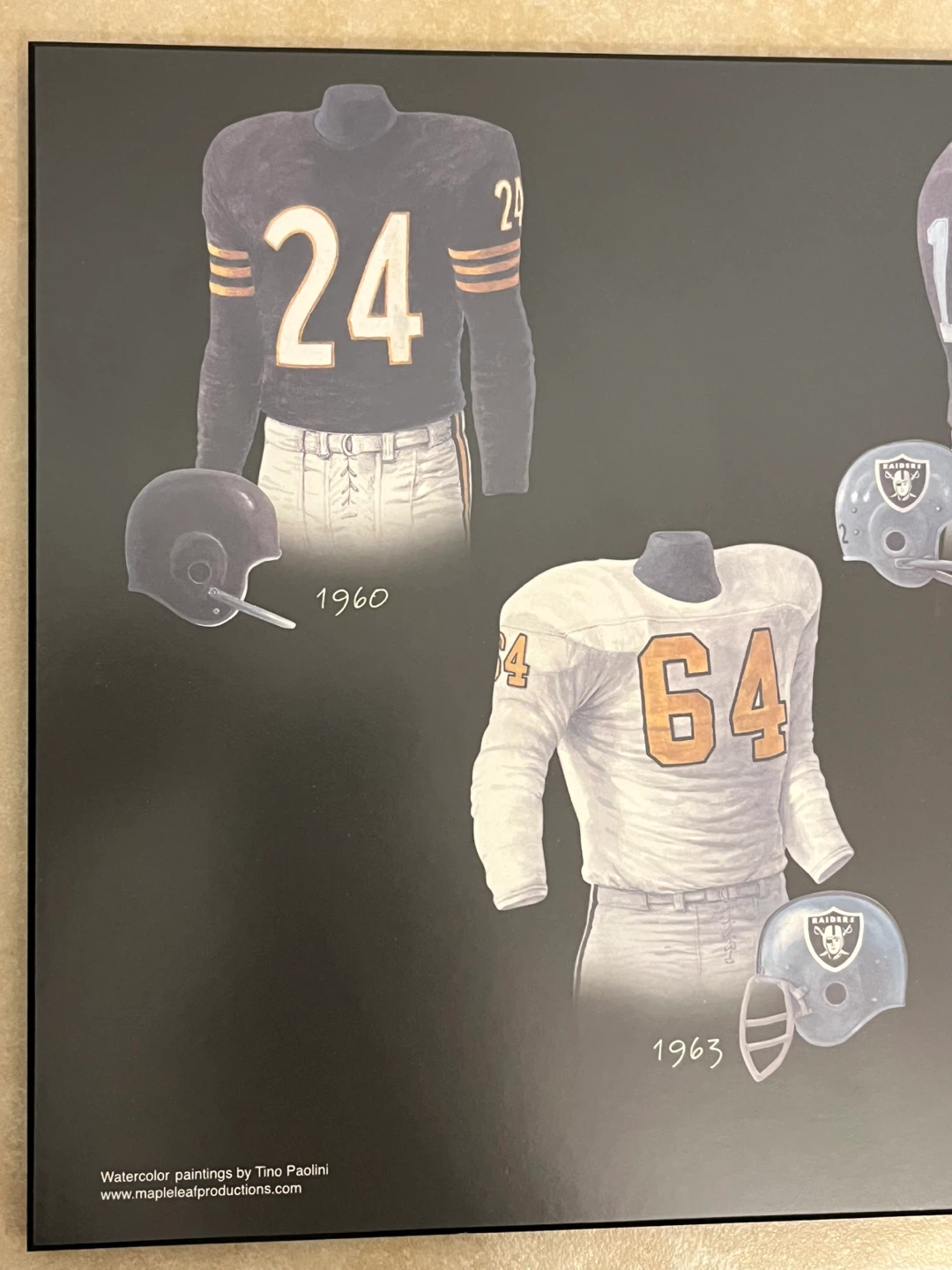 Oakland Raiders "Just Win Baby" Uniform History Plaque - photo 3