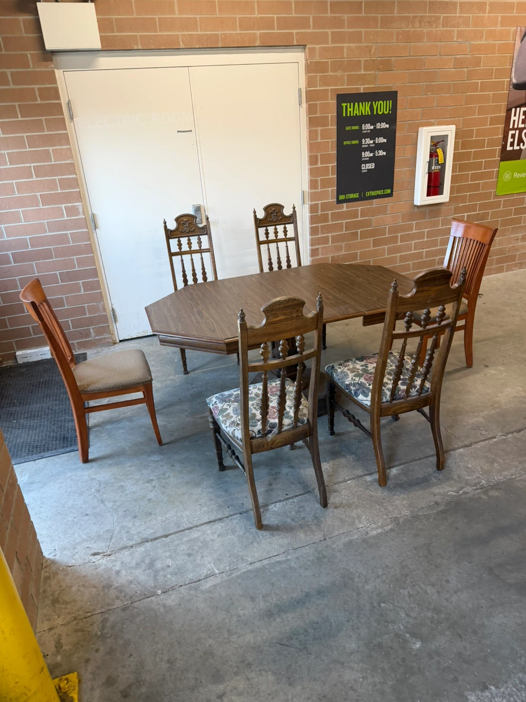 Wooden Dining Table Set with 5 Chairs