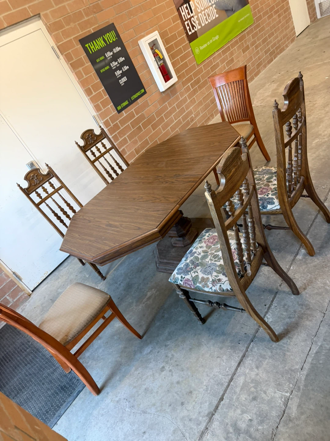 Wooden Dining Table Set with 5 Chairs - photo 3