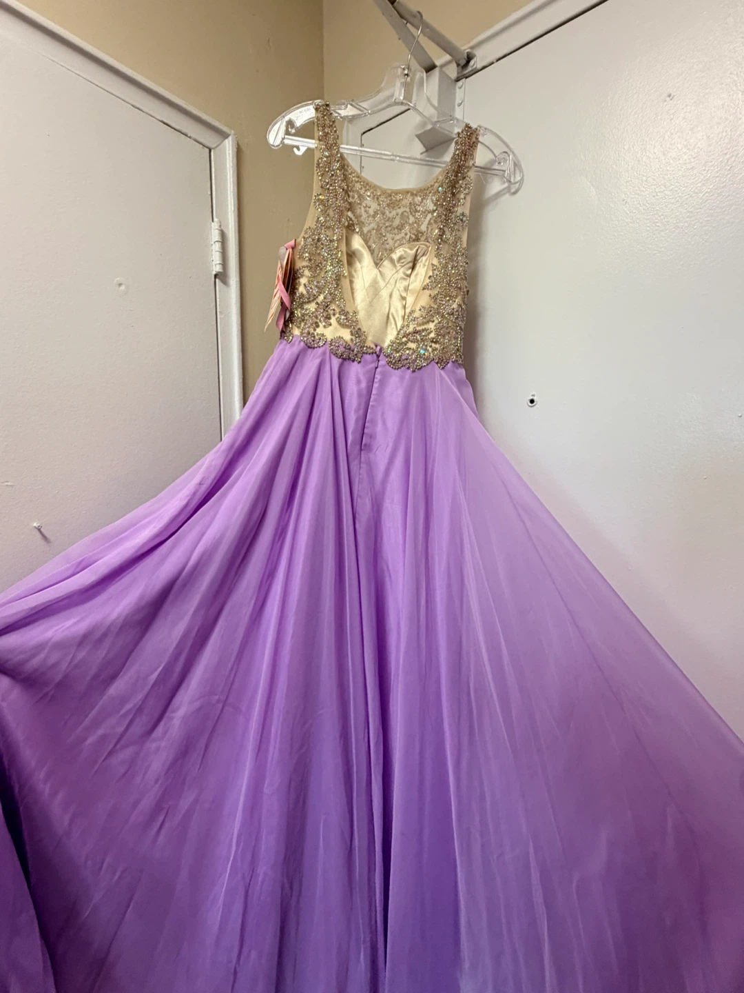 Purple Beaded Formal Gown - photo 3