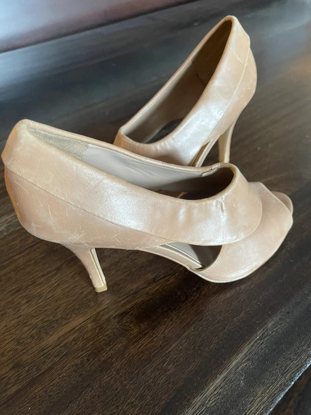 ALDO Women's Tan Peep-Toe Heels - photo 2