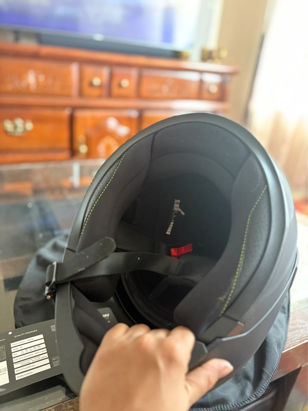 Never used..Jiekai Motorcycle Helmet - photo 3