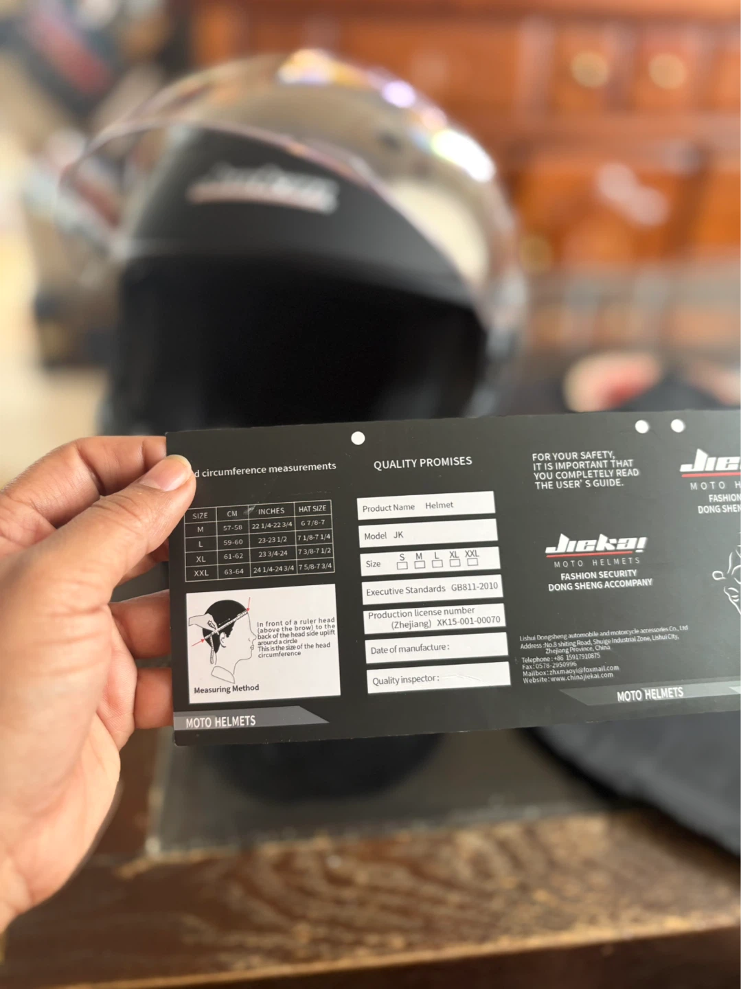 Never used..Jiekai Motorcycle Helmet - photo 5
