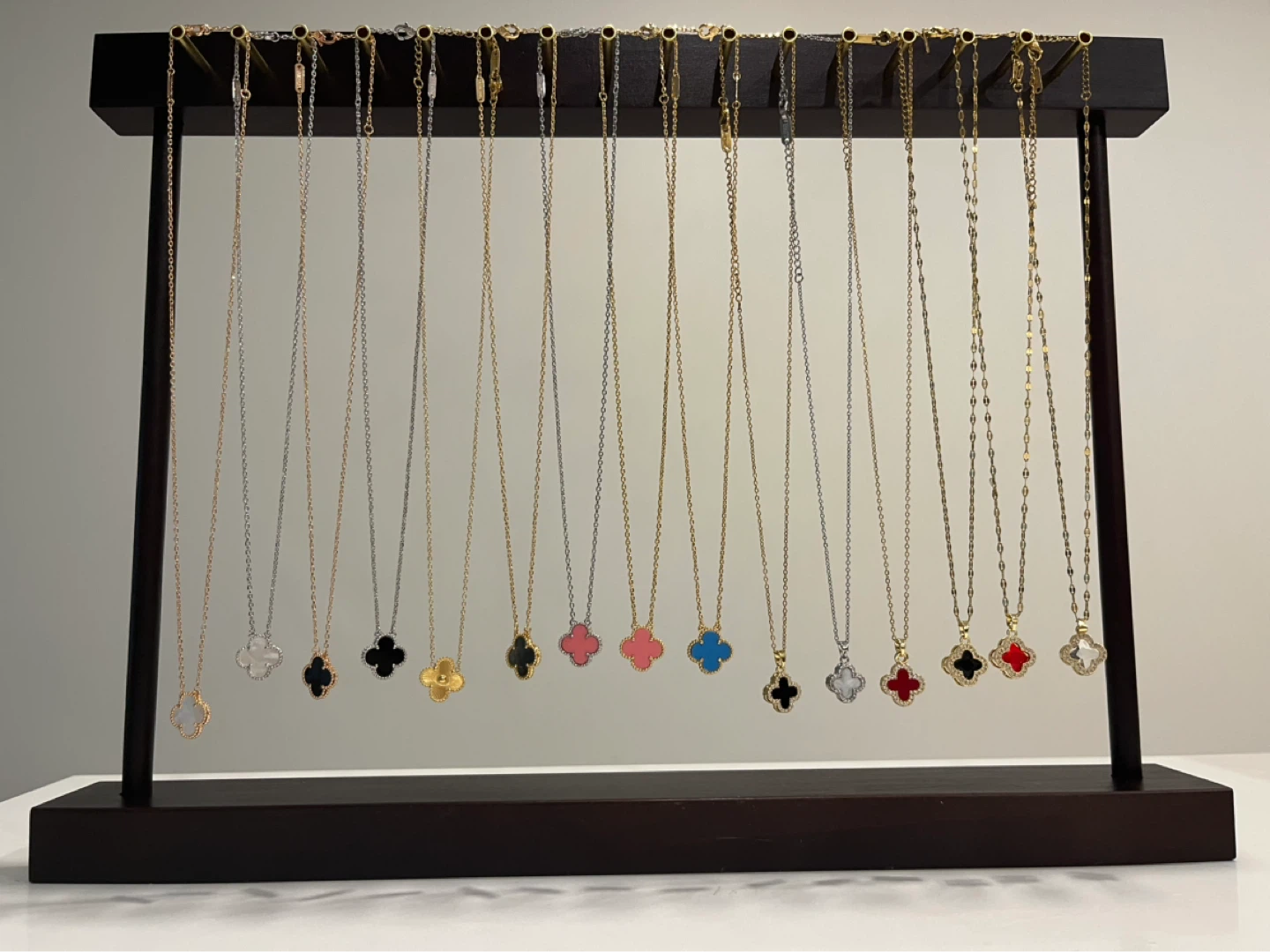 Assorted Flower and Clover Necklaces