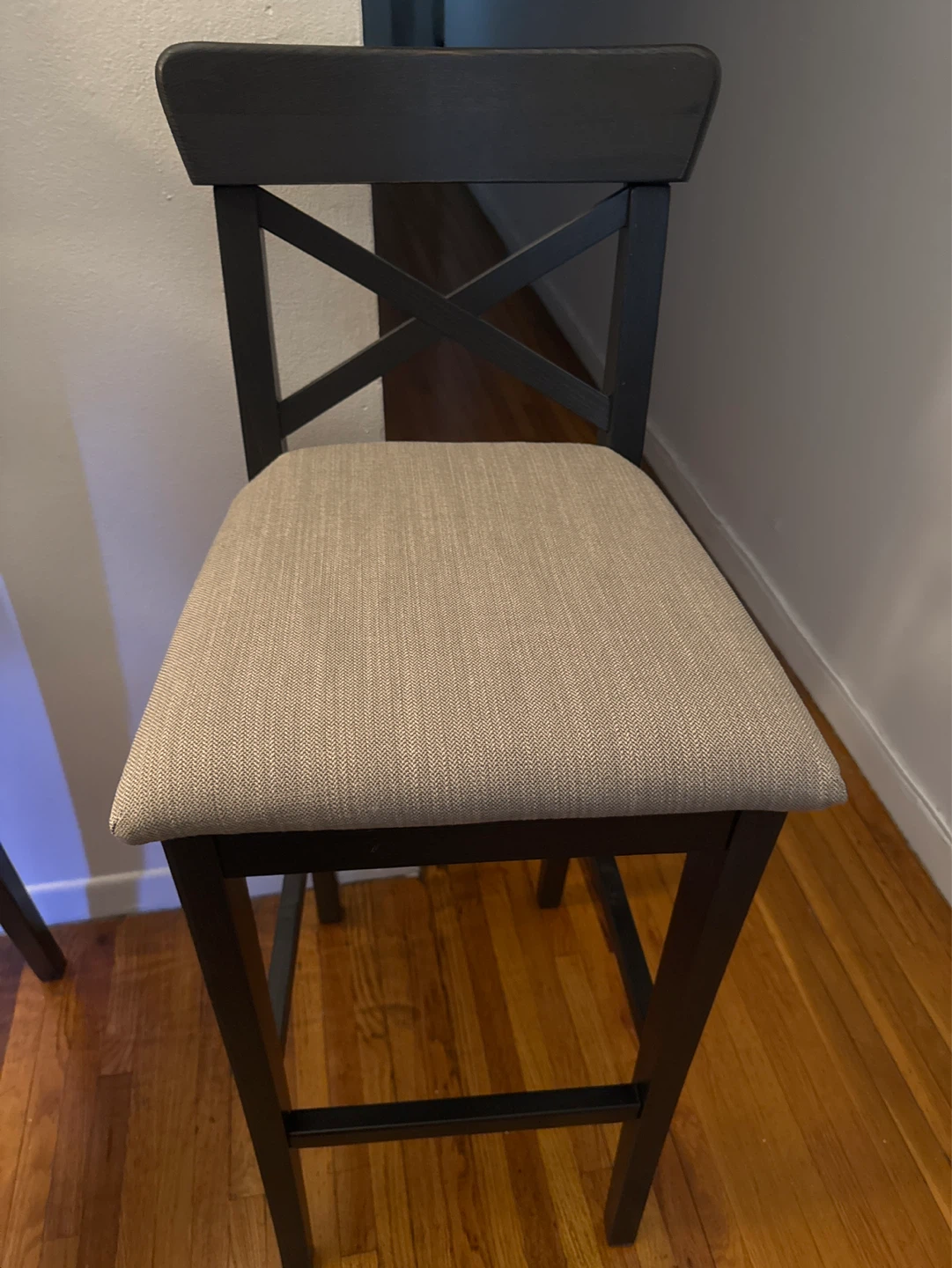 IKEA Bar Stool with Upholstered Seat