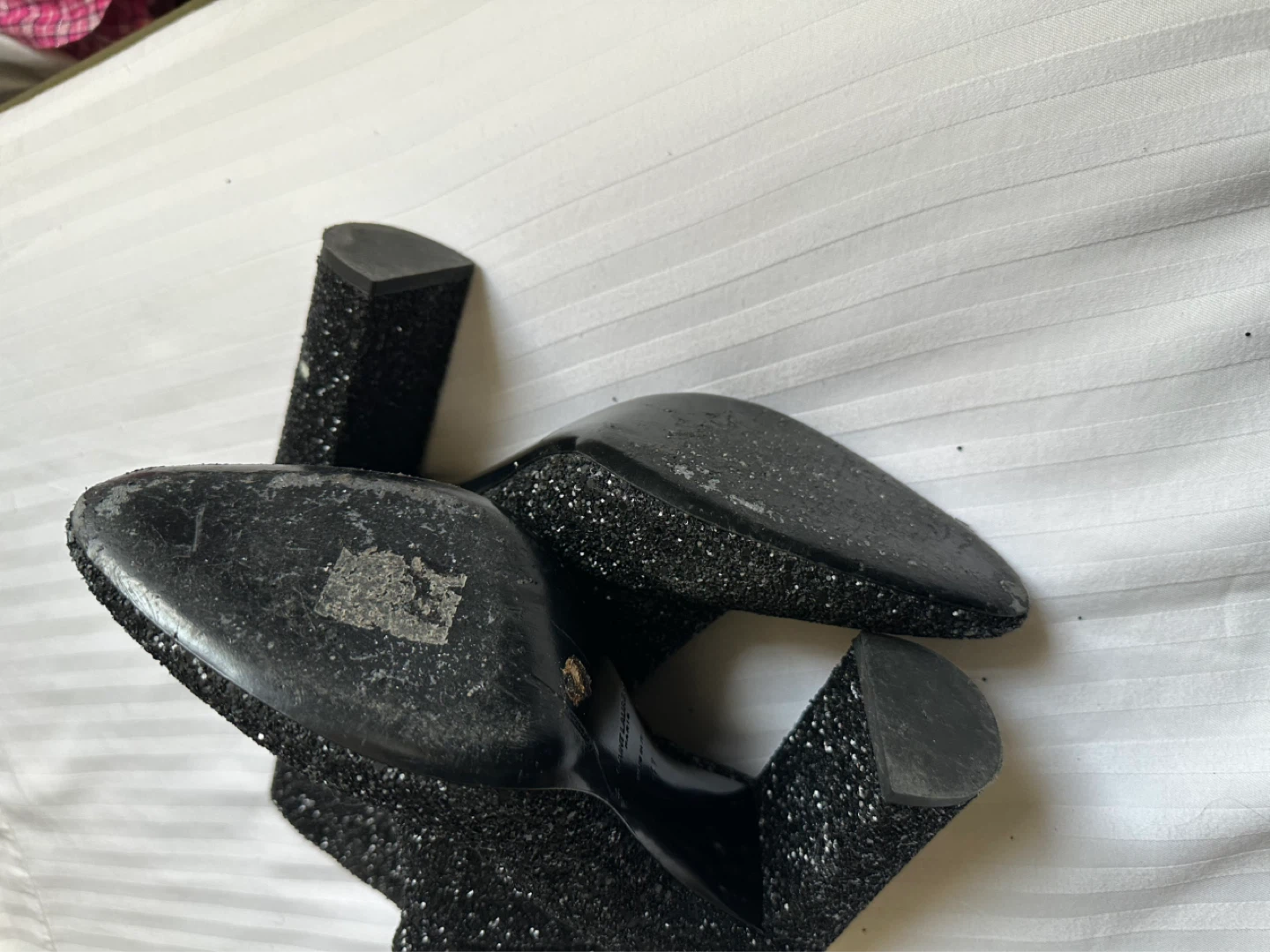 Saint Laurent Black Glitter Ankle Boots Size 41 - photo 3