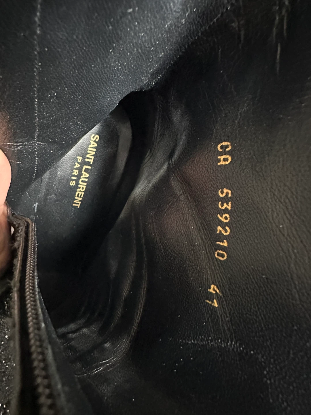 Saint Laurent Black Glitter Ankle Boots Size 41 - photo 5