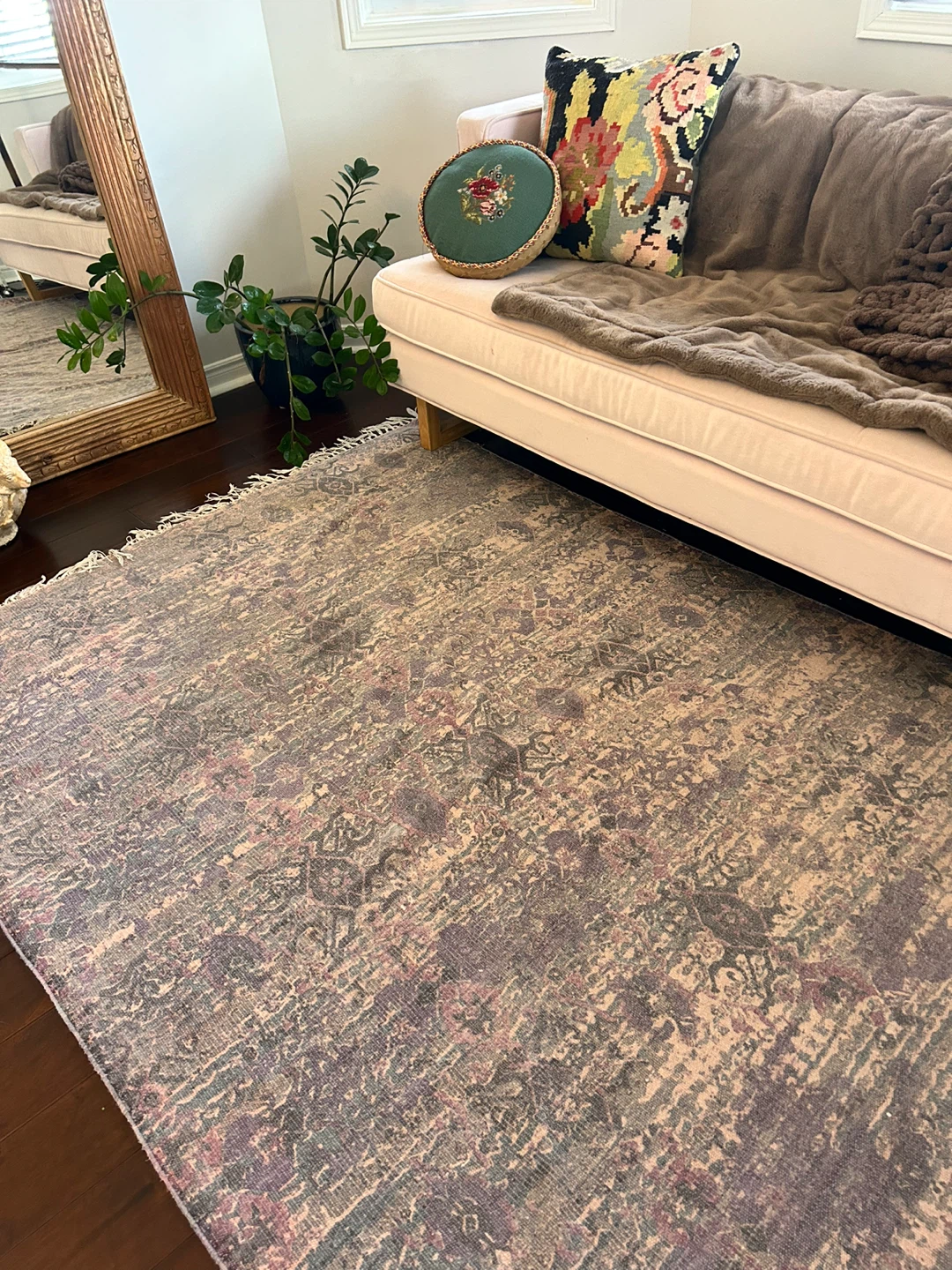 Distressed Persian Style Area Rug
