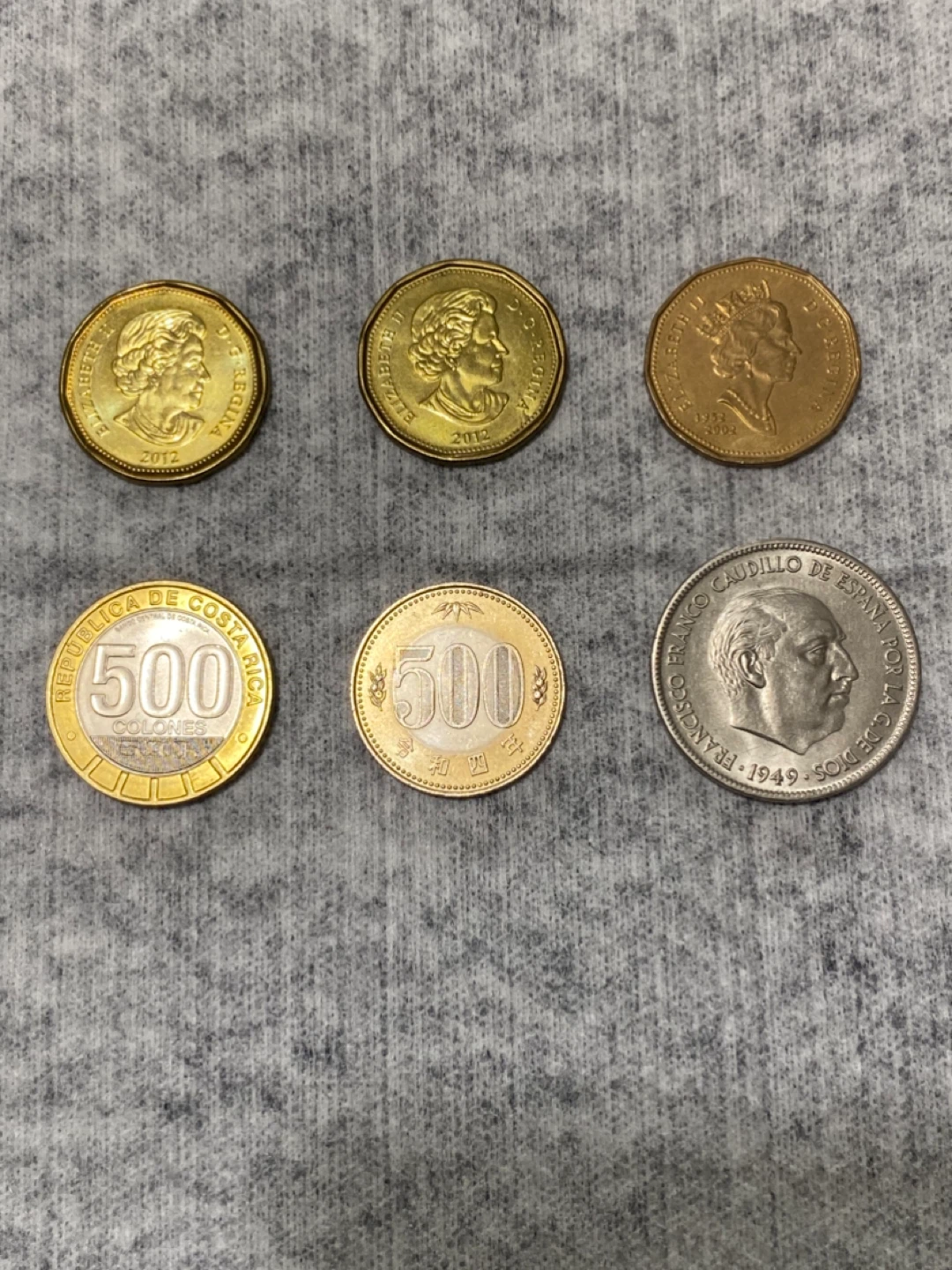 Collection of 6 Assorted World Coins