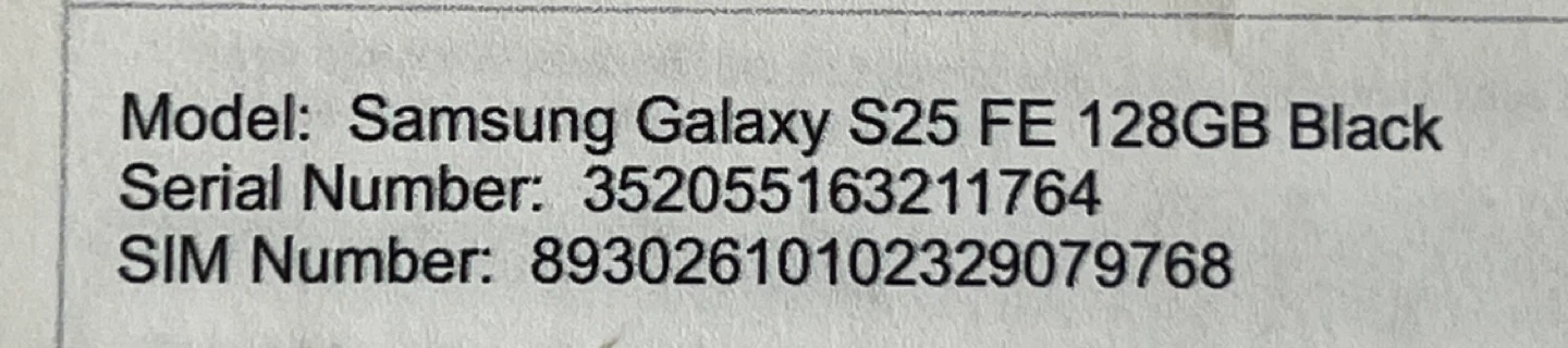 Samsung Galaxy S25 FE 128GB Black Smartphone - photo 2