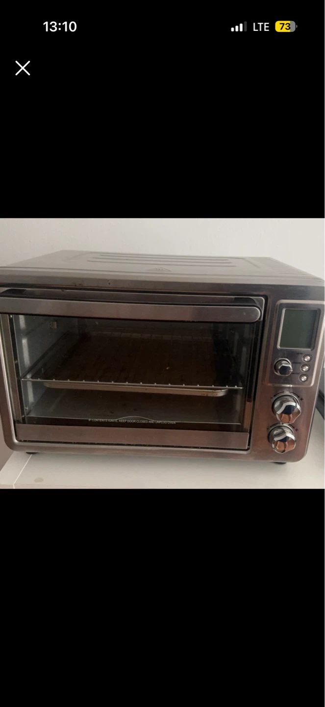 Silver Toaster Oven with Air Fry and Rotisserie