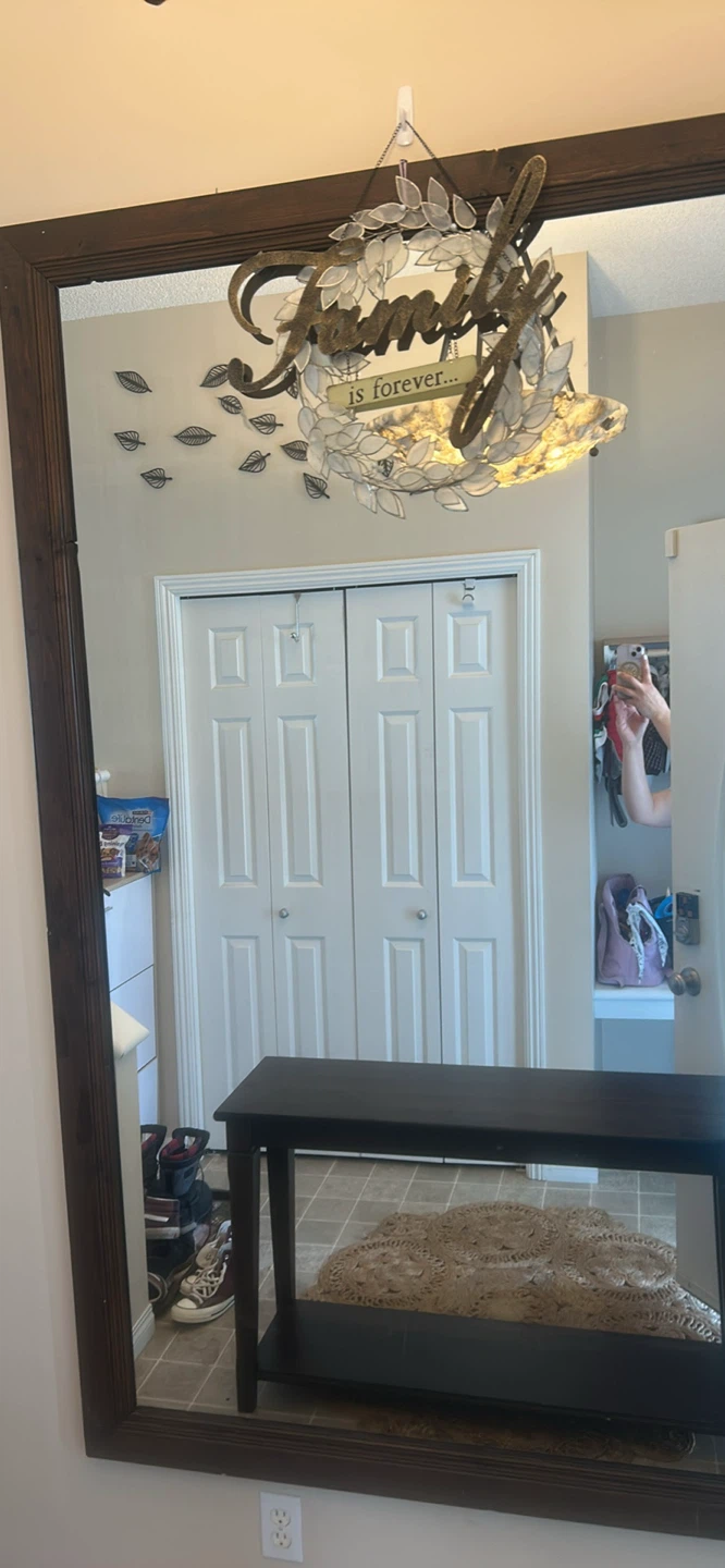 Dark Wood Console Table and mirror - photo 5