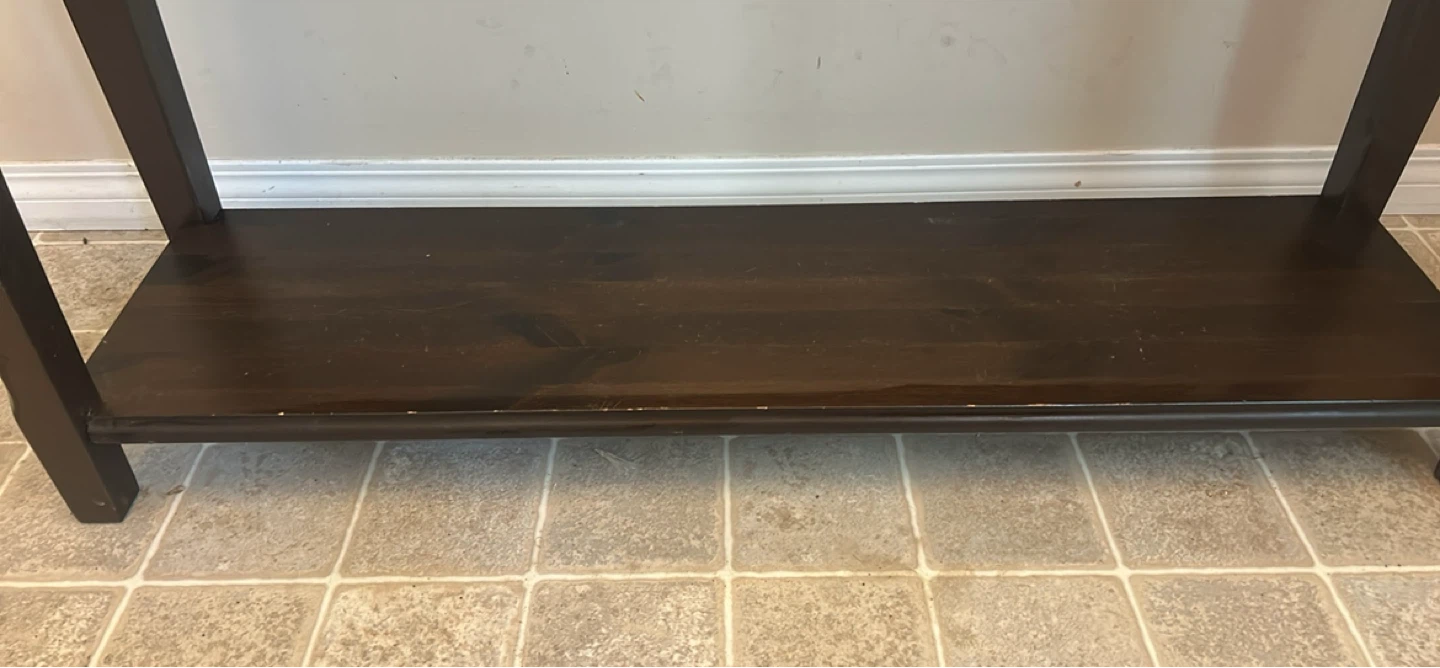 Dark Wood Console Table and mirror - photo 3
