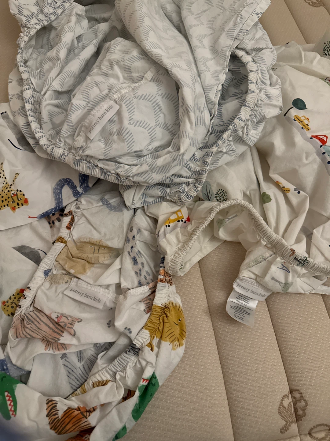 3 Pottery Barn crib fitted sheet