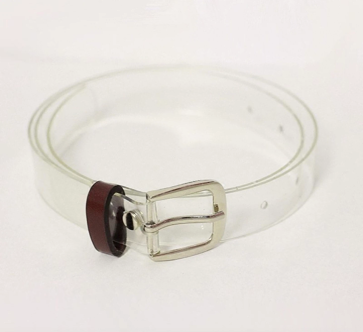 New! Transparent Belts with Silver and Gold Buckles