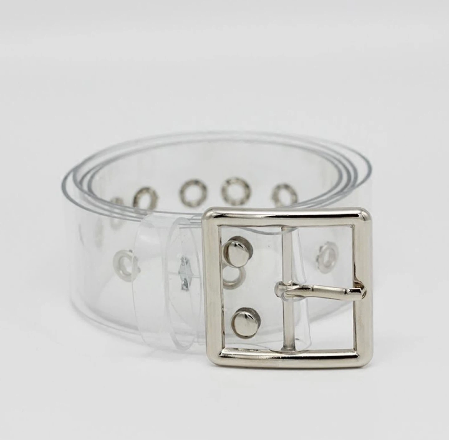 New! Transparent Belts with Silver and Gold Buckles - photo 2