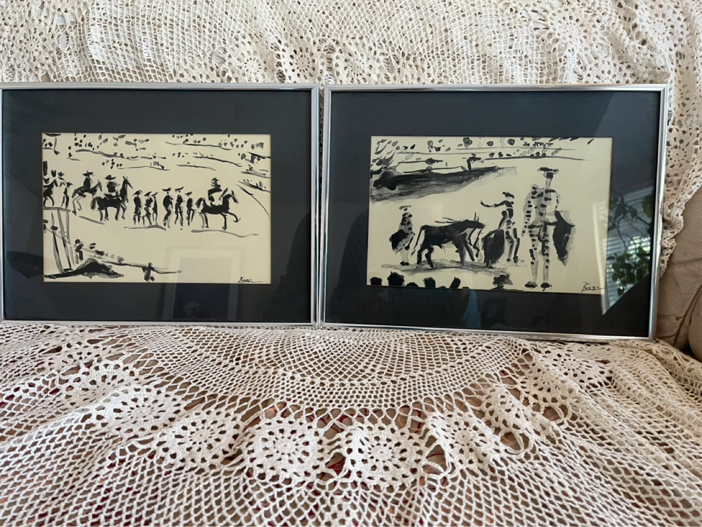 Art- Picasso Art Prints, Framed, pair