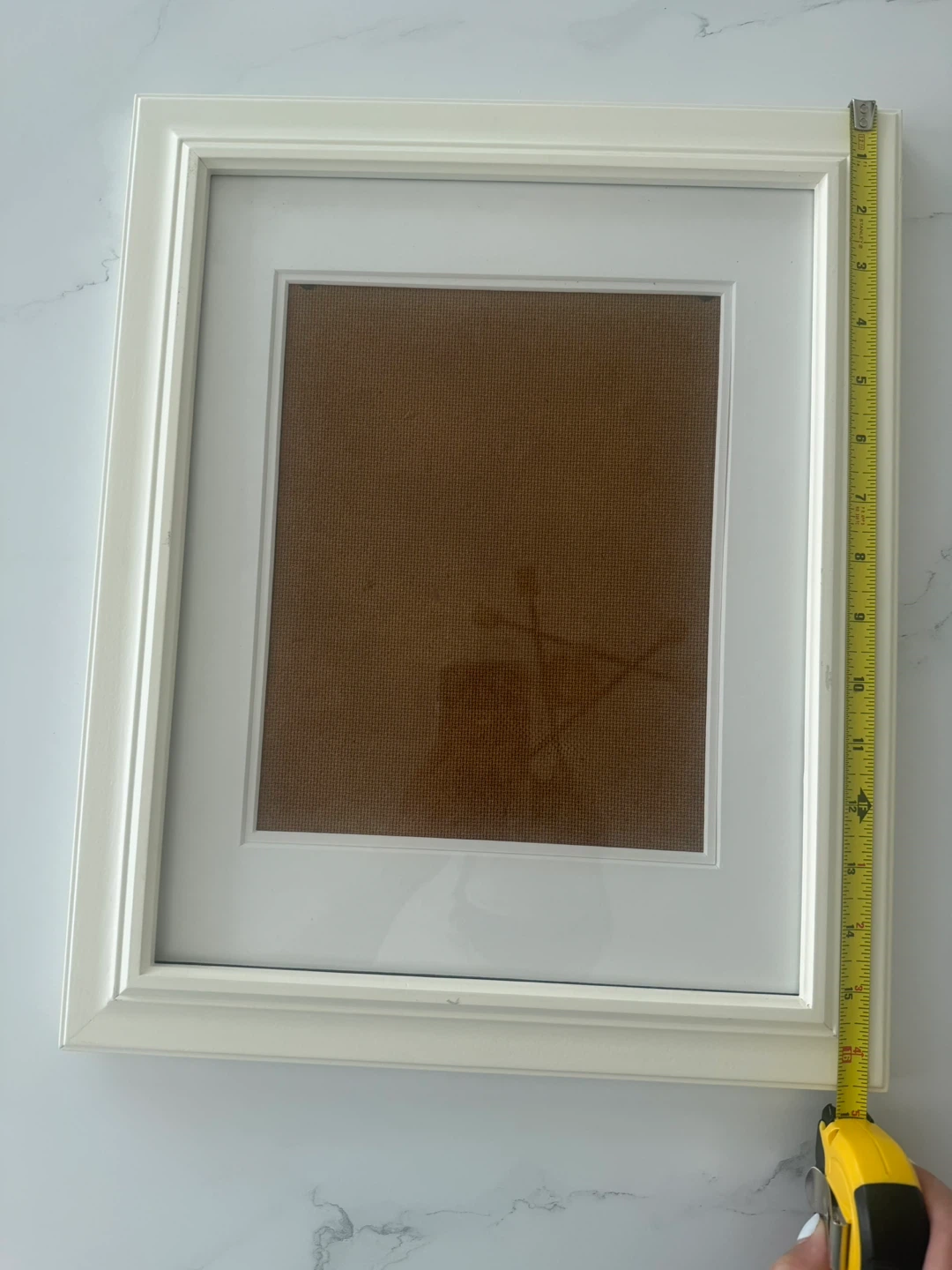 Set of 4 White Matted Photo Frames