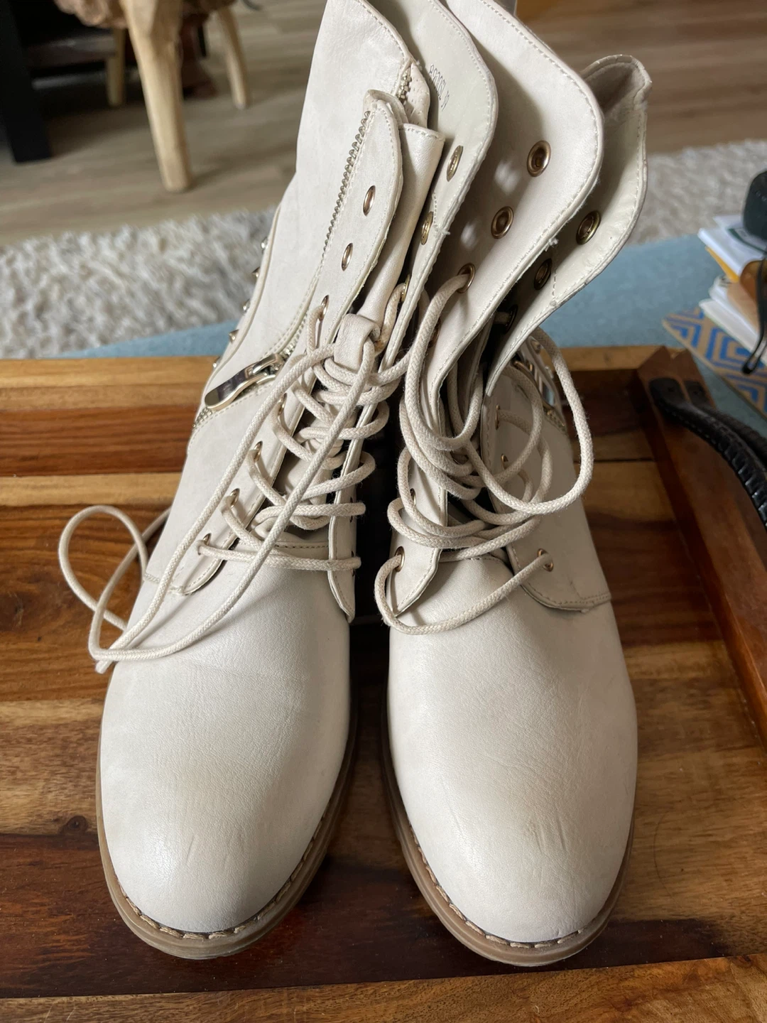 Off-White Studded Combat Boots