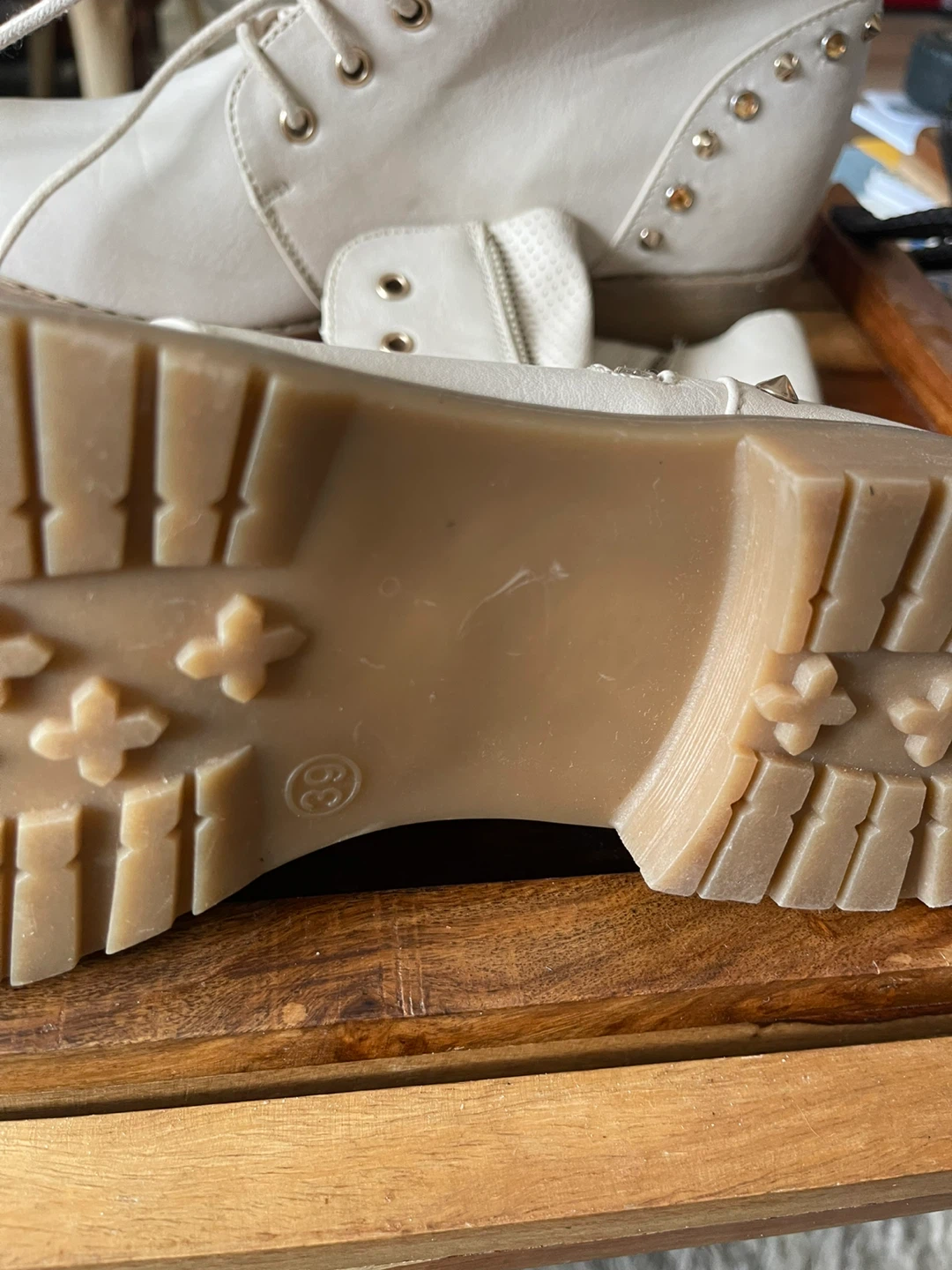 Off-White Studded Combat Boots - photo 4