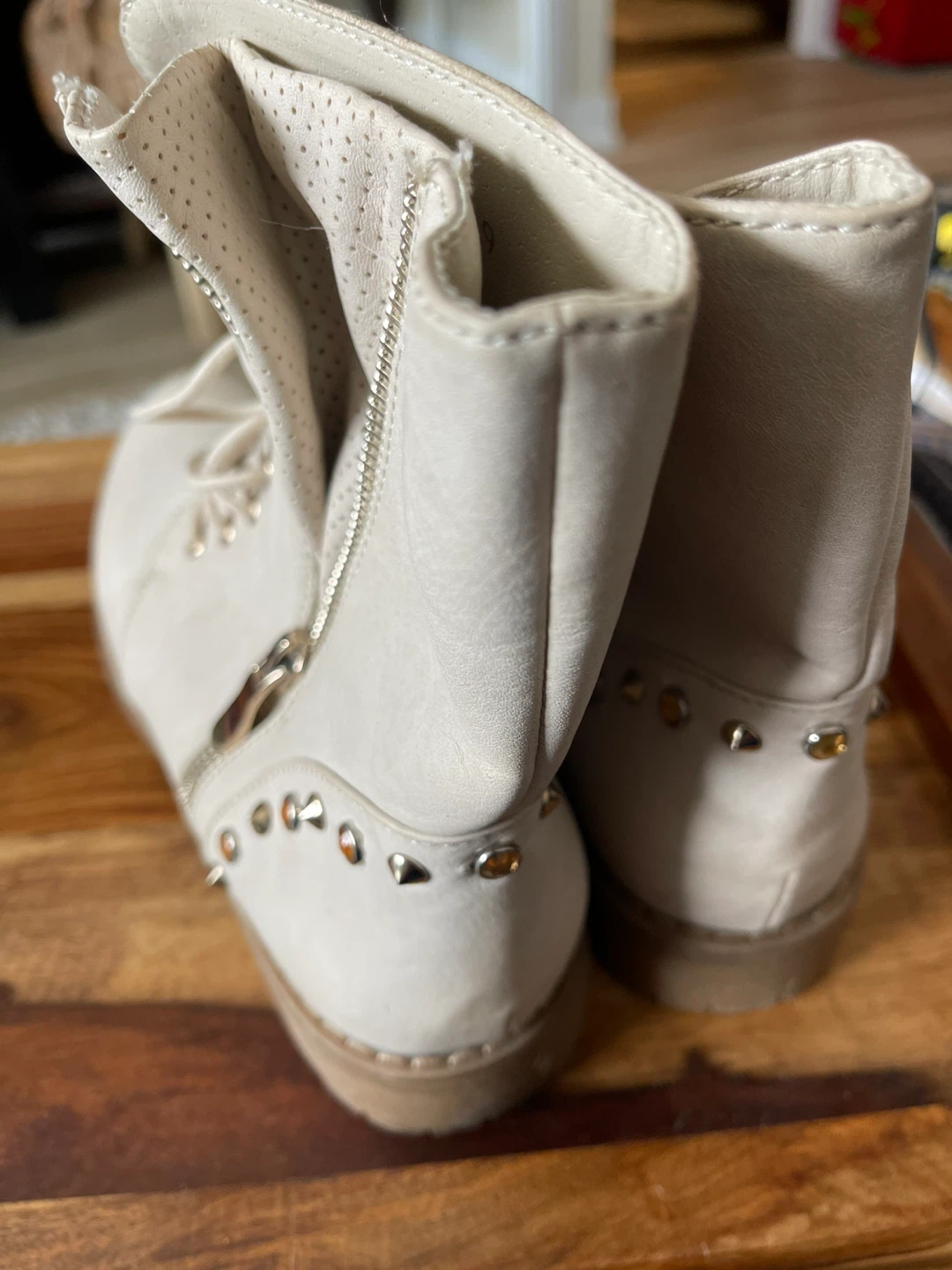 Off-White Studded Combat Boots - photo 3