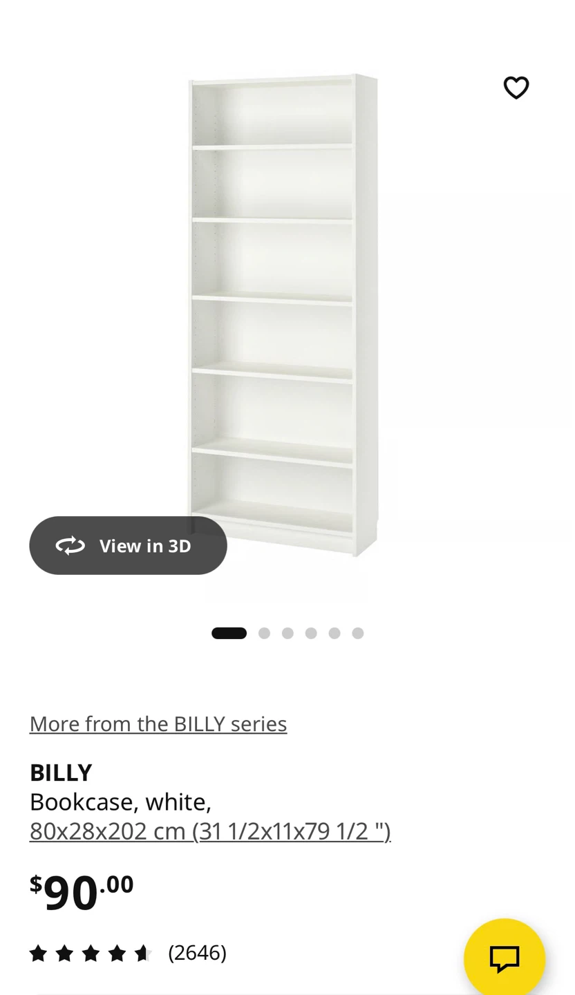 Ikea shelf/bookshelf - White