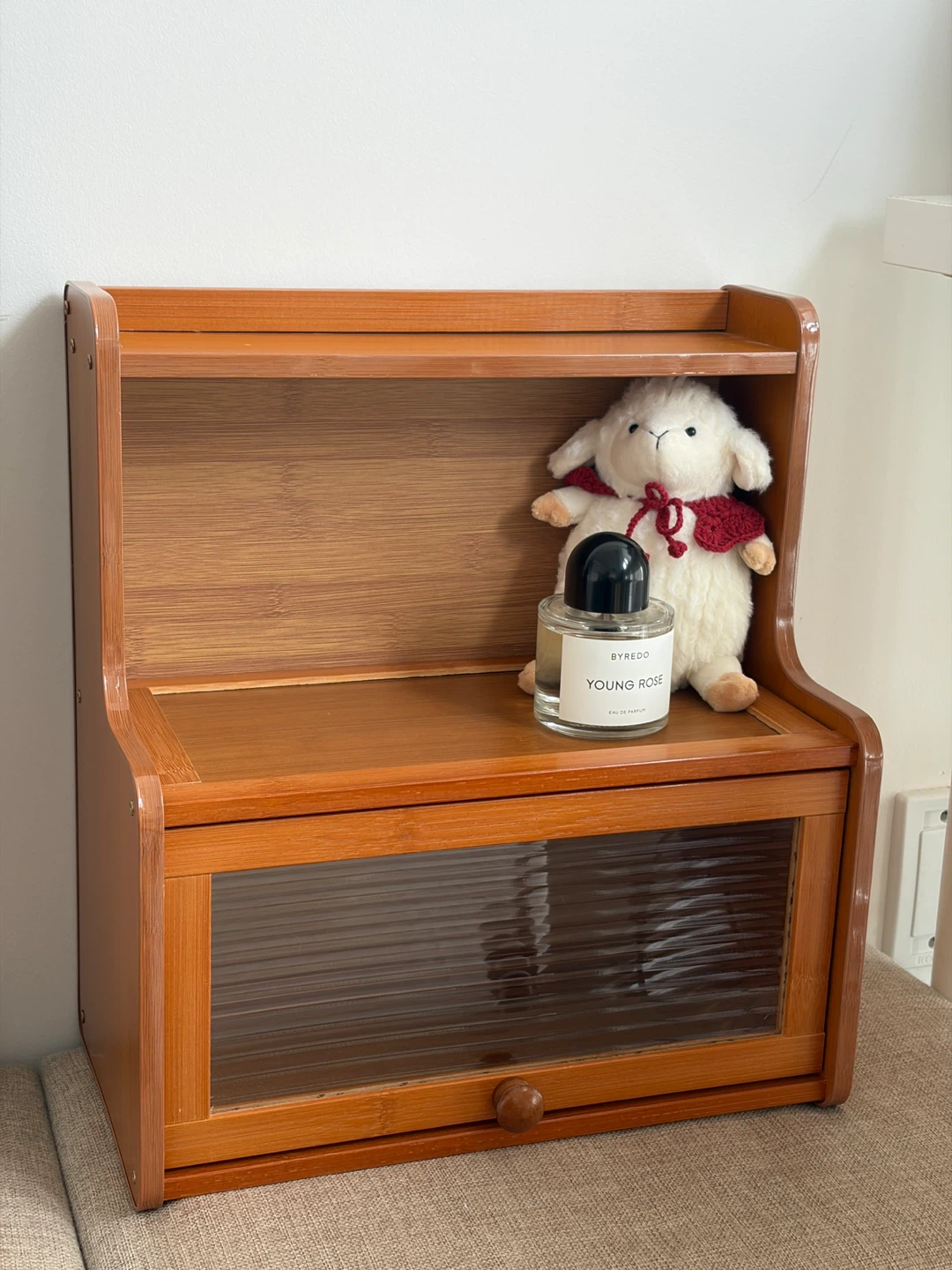 Wooden Cabinet Organizer Two Shelves with Door - photo 2