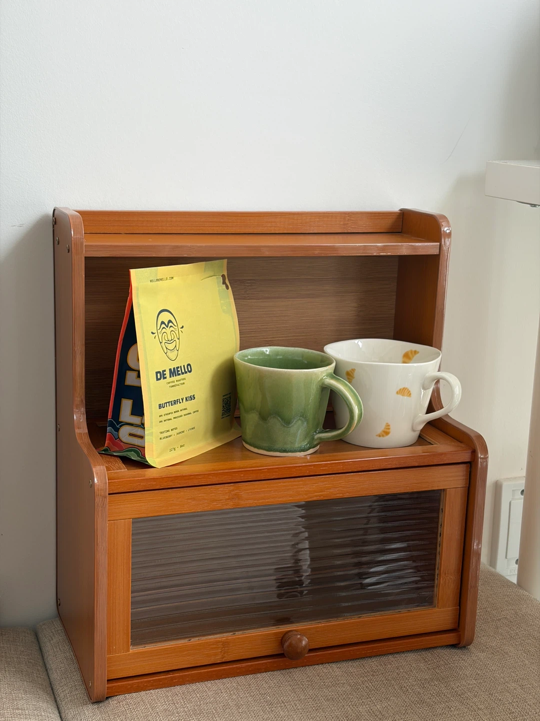Wooden Cabinet Organizer Two Shelves with Door - photo 3