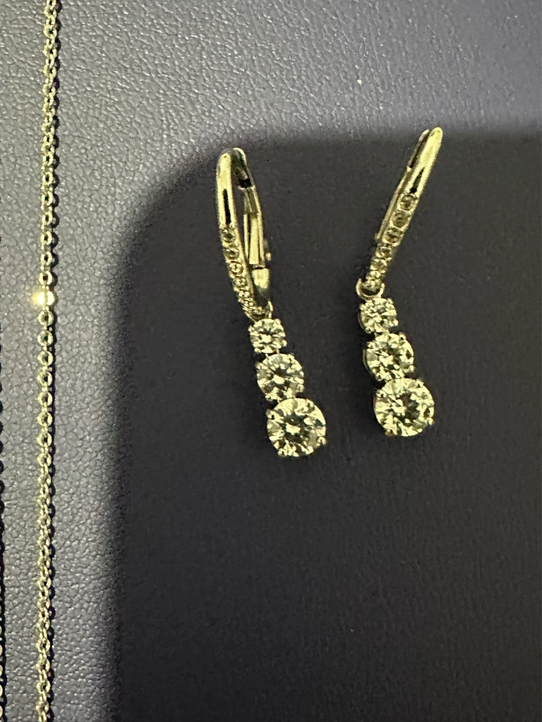 Teardrop Pendant Necklace and Matching Earrings Set - photo 2